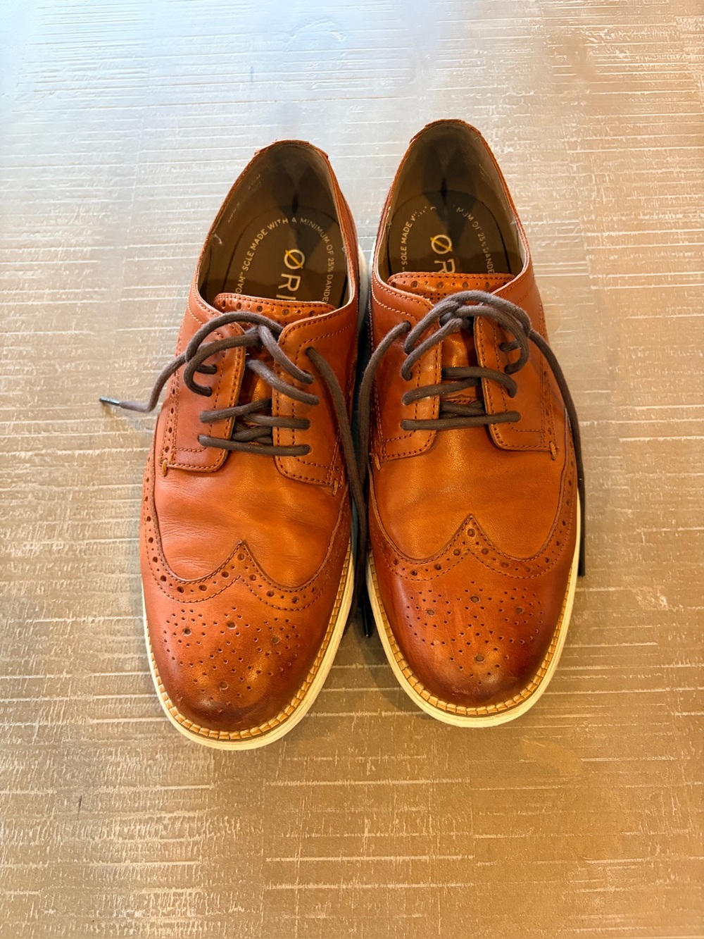 Cole Haan ØriginalGrand Wingtip Oxford Shoes Men’s 9.5M British Tan Leather